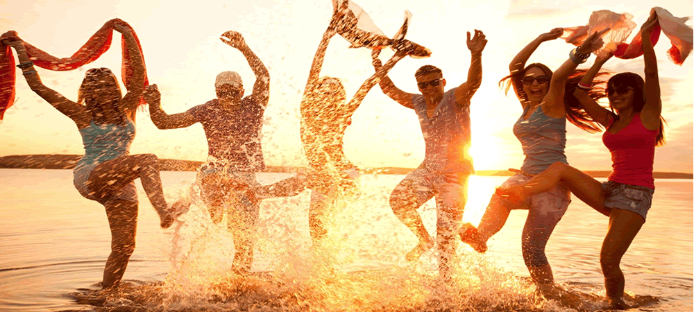 Distractie la malul marii